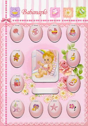 Babanapló (rózsaszín) - közepes