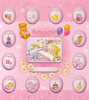 Babanapló (rózsaszín) - nagy